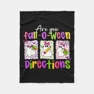 Zijn Fall-o-ween Richtingen Soky Schattig Geest Th Fleece Deken