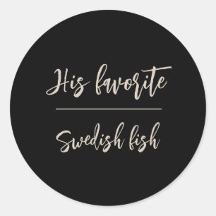 Zijn favoriete bruidegom Snoep Favor Wedding Stick Ronde Sticker