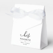 "Zijn favoriete" bruiloft Vrijgezellenfeest Verlov Bedankdoosjes (Voorkant Zijde)