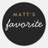 zijn favoriete snack ronde sticker (Voorkant)