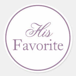 Zijn favoriete Sticker Lila lavender Paars