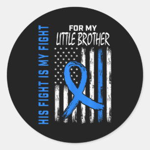 Zijn Fight My Fight Diabetes Awareness Shirt Littl Ronde Sticker