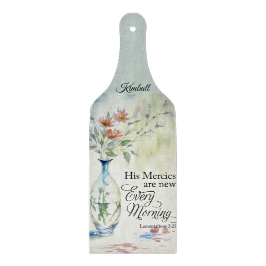 Zijn genade is elke ochtend nieuw snijplank (Voorkant)