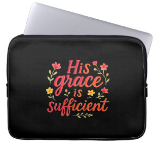 Zijn genade is Toereikend Laptop Sleeve
