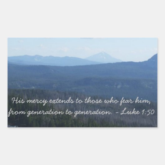 Zijn genade rechthoekige sticker (Voorkant)