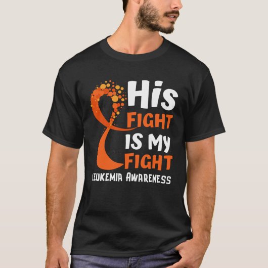 Zijn gevecht is mijn gevecht leukemie bewustzijn O T-shirt (Voorkant)