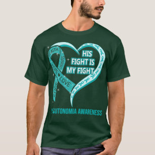 Zijn gevecht is mijn gevecht met het linthart van t-shirt