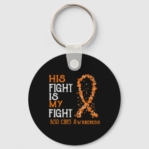 Zijn gevecht is mijn gevecht RSD CRPS Awareness 3 Sleutelhanger