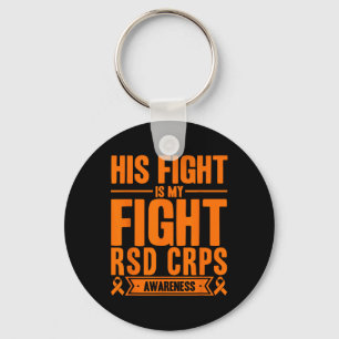 Zijn gevecht is mijn gevecht RSD CRPS Awareness 4 Sleutelhanger