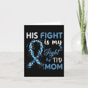 Zijn gevecht is mijn gevecht T1D Mom Diabetes Awar Kaart