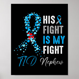 Zijn gevecht is mijn gevecht T1D neef diabetes Awa Poster