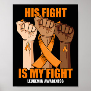 Zijn gevecht is mijn gevechtshandleukemie bewustzi poster