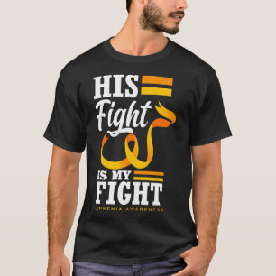 Zijn gevecht is mijn vechtvader zoon man leukemie t-shirt