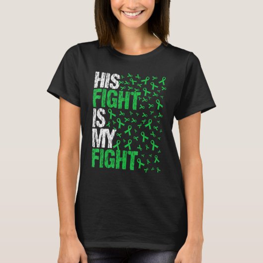 Zijn gevecht is My Fight traumatisch hersenletsel  T-shirt (Voorkant)