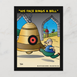 "Zijn gezicht leidt een bell" Briefkaart