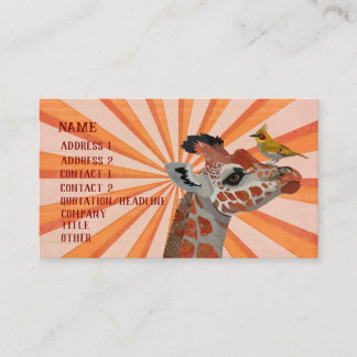 ZIJN GIRAFFE & Gouden Vogel VISITEKAARTJE
