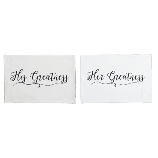 "Zijn grootsheid en haar grootsheid" Pillow Hoesje Kussensloop (Voorkant-Set)