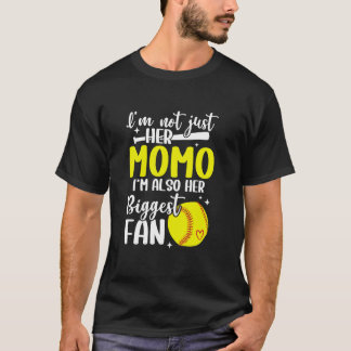 Zijn grootste fan softbal Momo van een softbalspel T-shirt