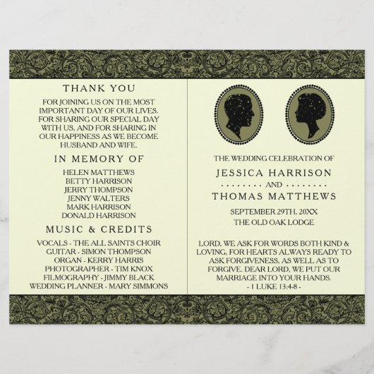 Zijn & haar Art Deco Silhouette Wedding Collectie (Voorkant)