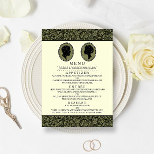 Zijn & haar Art Deco Silhouette Wedding Collectie Menu