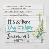 Zijn & haar dag op de Bachelorette Kaart (Voorkant / Achterkant)