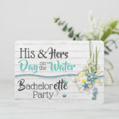 Zijn & haar dag op de Bachelorette Kaart (Staand voorkant)