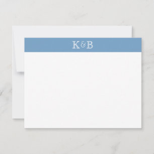 Zijn & Haar Initiaal Band Briefpapier Notitiekaartje