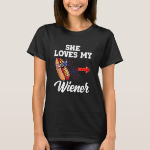 Zijn & haar Naughty USA Outfit Matching Couples 4e T-shirt