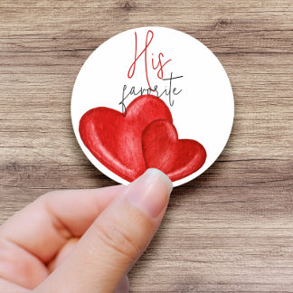 Zijn, haar of onze favoriete bruidsfeest cadeautje ronde sticker