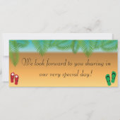 Zijn/haar sandalen instapkaart bruiloft uitnodigin kaart (Achterkant)