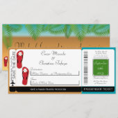 Zijn/haar sandalen instapkaart bruiloft uitnodigin kaart (Voorkant / Achterkant)