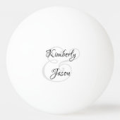 Zijn & Haar Schrift Namen, Zwart & Grijs Pingpongballen (Voorkant)