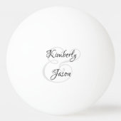 Zijn & Haar Schrift Namen, Zwart & Grijs Pingpongballen (Achterkant)