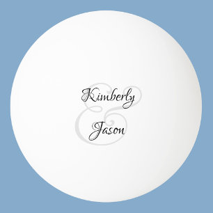 Zijn & haar scriptnamen, zwart & grijs pingpongballen