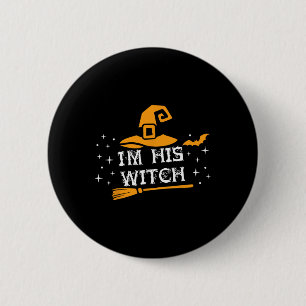 Zijn heks bijpassende koppels Halloween kostuum vo Ronde Button 5,7 Cm