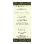 Zijn & Heren Art Deco Silhouette Wedding Program Reclamekaart (Achterkant)