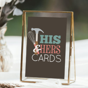 Zijn & Heren Hamer Whisk Couple Shower Kaarten Sig Poster