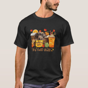 Zijn Herfst Y all Teckel Koffiepompoen Spice Latt T-shirt