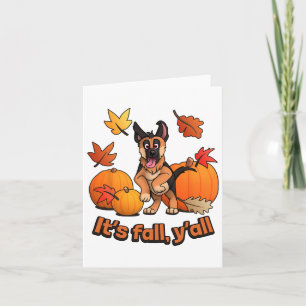 Zijn Herfst Yall Duitse Herders Puppy Kaart