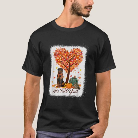 Zijn Herfst YAll Funny Rottweiler Herfst Autumn Do T-shirt (Voorkant)