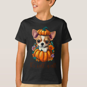 Zijn Herfst Y'all schattige bloemige pompoen Chihu T-shirt