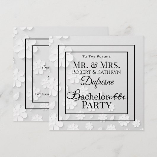 Zijn & Hers Bachelor/Bachelorette Party Kaart (Voorkant / Achterkant)