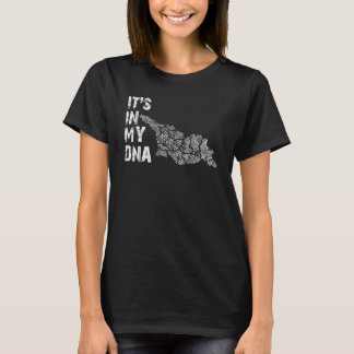 Zijn in mijn DNA Georgia vingerafdruk kaart GEOR T-shirt