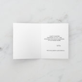 Zijn is Risen Waterverf Paasengel Kruis Bedankkaart (Binnen)