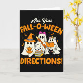 Zijn Je Fall-o-ween Richtingen Grappige Geest Doce Kaart (Gele Bloem)