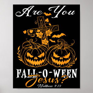 Zijn Jezus Kerstpompoenen Herfst-o-weeen Hallo Poster
