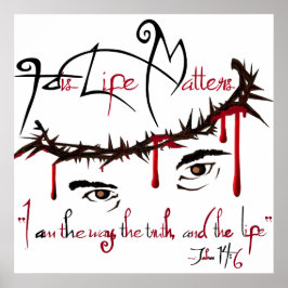 Zijn leven is Christelijk Poster