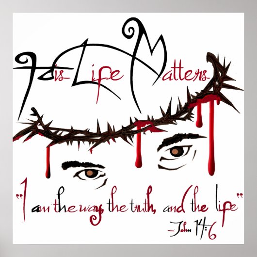 Zijn leven is Christelijk Poster (Voorkant)