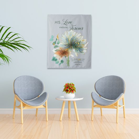 Zijn liefde blijft voor altijd bestaan in de grijz wandkleed