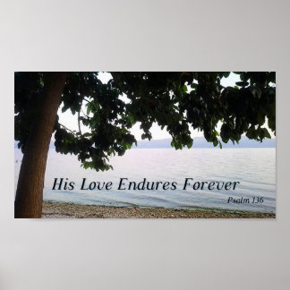 Zijn liefde duurt voor altijd Psalm 136 Poster